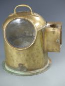 A brass ship's compass