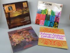 A box of over 50 records,