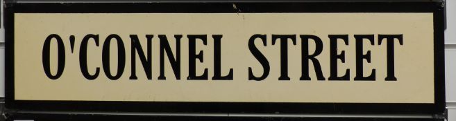 Vintage metal street sign O'Connel Street, 19.