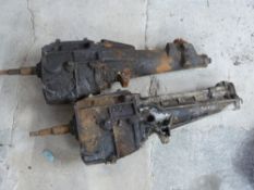 Two Ford Cortina gearboxes,