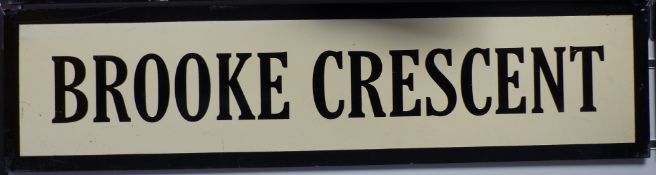 Vintage metal street sign Brooke Crescent, 19.