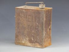 Vintage shell two gallon petrol can