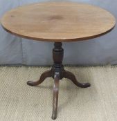 Mahogany tilt top tripod table,