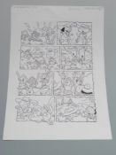 Dave King original pen and ink comic artwork for Rugrats The Four Rugrateers,