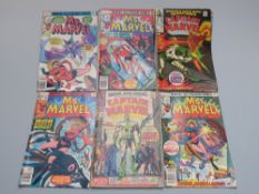 Nine Marvel Captain Marvel and Ms Marvel comics comprising issues 2 and 12 and 9-14 and 16.