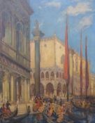 After F W Brangwyn Venetian scene, indistinctly signed lower left,