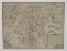 John Speede map of Hertfordshire,
