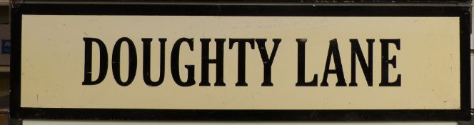 Vintage metal street sign Doughty Lane, 19.