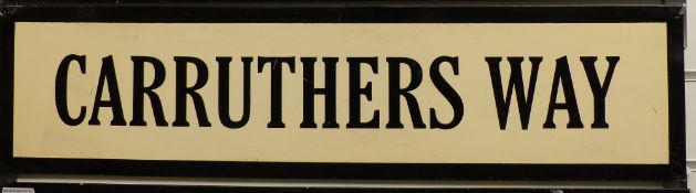 Vintage metal street sign Carruthers Way, 19.