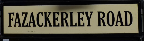 Vintage metal street sign Fazackerley Road, 19.