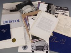 Ephemera relating to Bristol cars and aircraft including 407,