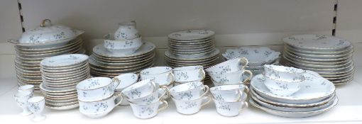 Theodore Haviland Limoges extensive dinner and tea service decorated in the Angouleme pattern,