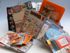 Three boxes of albums and loose stamps,