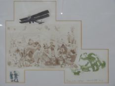 Chris Orr signed limited edition artist's proof print 'Picnic on the Clifftops',