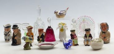 Collection of ceramics to include Royal Crown Derby bird paperweight,