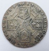 1787 George III sixpence with semee of hearts, VF