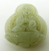 A 19thC carved Chinese jade Buddha Height 5cm