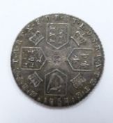 1787 George III sixpence with semee of hearts, toned, VF+