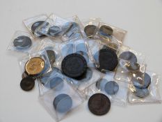 A collection of Georgian copper coinage, includes some VF examples, cartwheels etc