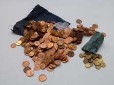 A collection of Queen Elizabeth II lustrous and largely uncirculated pennies, halfpennies and