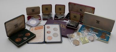 A collection of various uncirculated and proof coin sets etc., to include Guernsey, Isle of Man