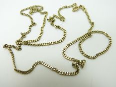 A yellow metal necklace marked 333, 7.1g