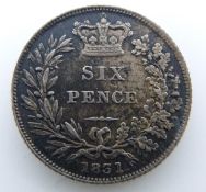 William IV 1831 sixpence, dark tone, GEF