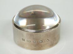 A feature hallmarked silver desk magnifier, Sheffield 2000 maker Camelot Silverware Ltd, diameter