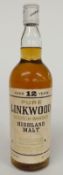 Linkwood over 12 years old Highland malt Scotch whisky, 26 2/3 fl oz, 70% proof.