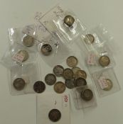 Collection of 24 young head Victorian sixpences covering three decades 1840s, 1850s and 1860s,