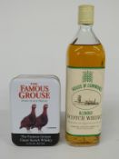 House of Commons blended Scotch whisky 75cl 40% vol and a boxed pair of 5cl 40% vol Famous Grouse