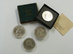 Two George V 'rocking horse' crowns for 1935 together with a George VI 1937 coronation example and a