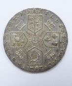 1787 George III sixpence without semee of hearts, VF-EF