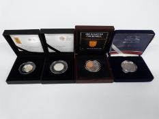 Two silver proof 50p coins 2011 WWF 50th Anniversary, 2010 Girl Guiding, Jersey silver Sir Winston