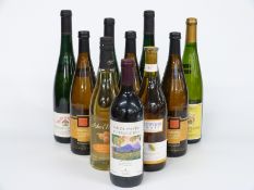 Ten bottles of wine comprising a Gewurztraminer 2005 750ml 12.5%, three Reichsgraf von Kesselstatt