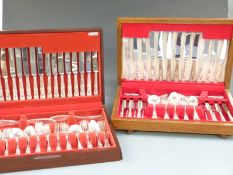 Two six place setting canteens of King's pattern silver plated cutlery