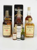 Six bottles of whisky including pure malt, comprising Haig 75cl 40% vol, two Whyte & Mackay