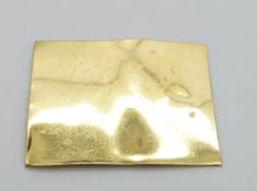 Sheet of yellow metal, believed to be 18ct gold 4.9g
