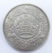 George V 1929 wreath crown, EF