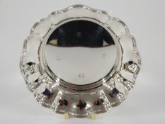 Modern feature hallmarked silver bonbon dish, Birmingham 1966 maker Barker Ellis Silver Co.,