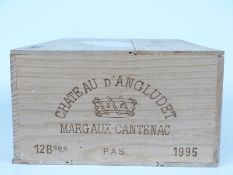 Case of 12 bottles of Chateau d' Angludet Margaux Cantenac 1995