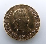 Ferdinand VII of Spain ½ Escudo gold coin 1817, 2.02g