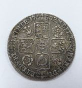 George II 1732 sixpence young head, roses and plumes reverse, GVF