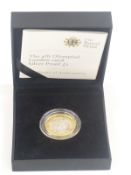Royal Mint 2008 London Olympics 1908 silver proof two pound coin, in original case with certificate