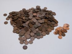 A collection of English halfpennies, Queen Victoria onwards