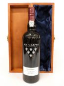 Graham's Six Grapes reserve port, 75cl 20% vol, in wooden presentation case