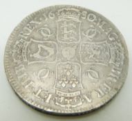 1680 over 79 Charles II crown, third bust T SECUNDO edge, GF