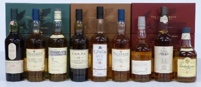 Three The Classic Malts Collection three bottle single malt whisky sets comprising Caol Ila 12
