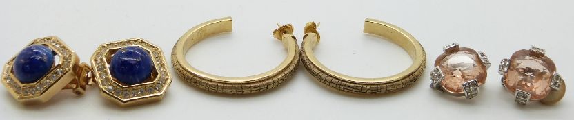 A pair of Christian Dior, Swarovski earrings and a further Ralph Lauren pair