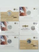 Royal Mint UK twenty pound silver coins in presentation packs, to include outbreak of First World